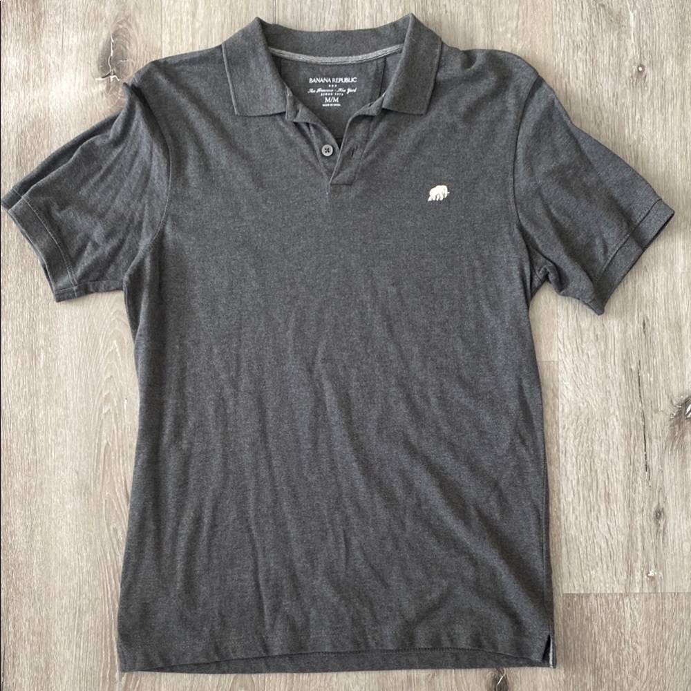 Banana Republic Men's Gray Polo Shirt